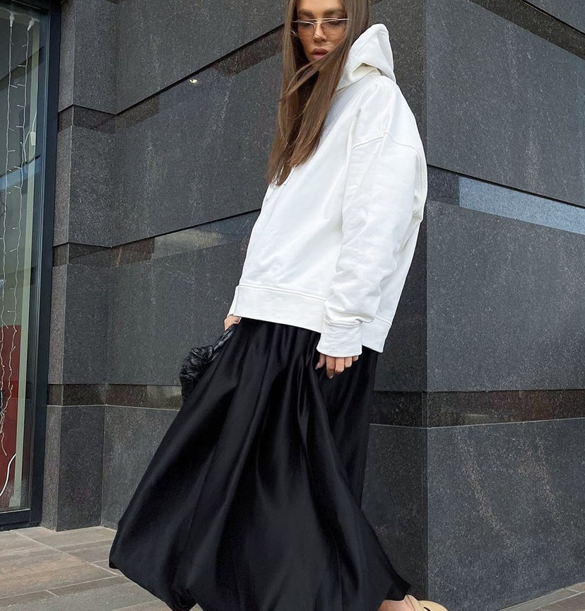 Levoire | Jupes Longues Printemps Plis Noir