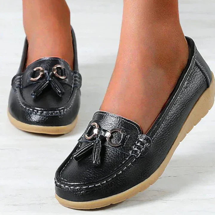 Levoire | Slip sur des mocassins plats décontractés Noir