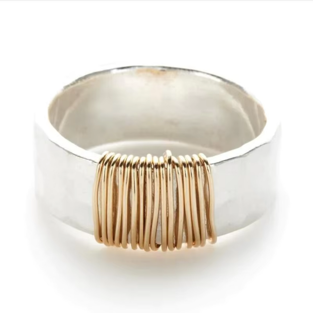 Levoire | Découpe De Vin Or Fils Bague En Argent Argent