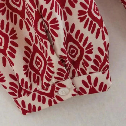 Levoire | Femme Robe à manches longues à motifs géométriques