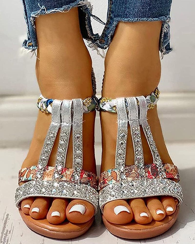 Levoire | Sandales De Plage À Talon Compensé Boho