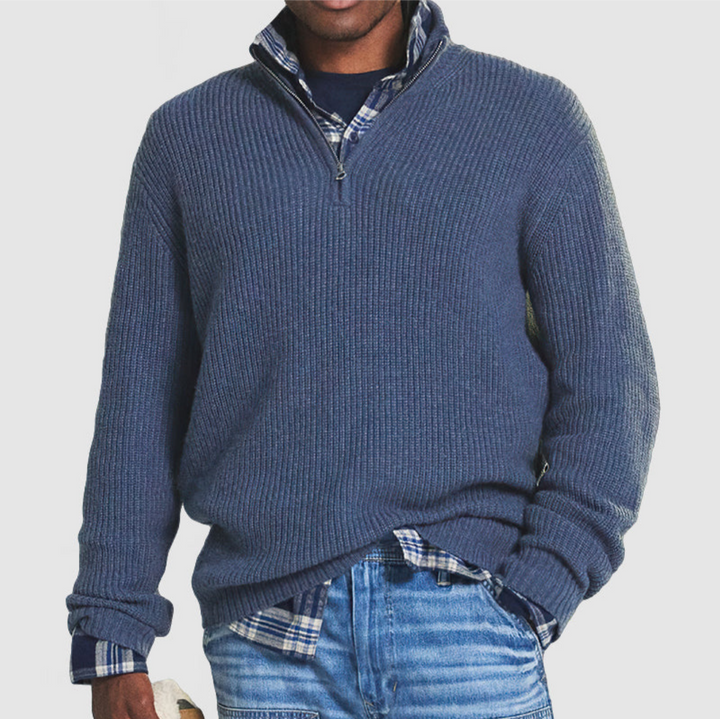 Levoire | Pullover FR Hommes Chaud FR Jours Froids Bleu