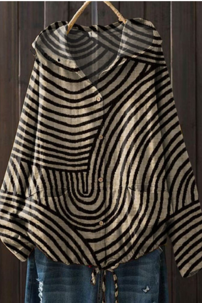 Levoire | Flieendes Robe Avec Des Motifs Gomtriques Style avec capuche