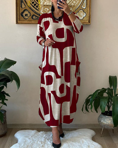 Levoire | Robe À Manches Longues Et Imprimé Rot