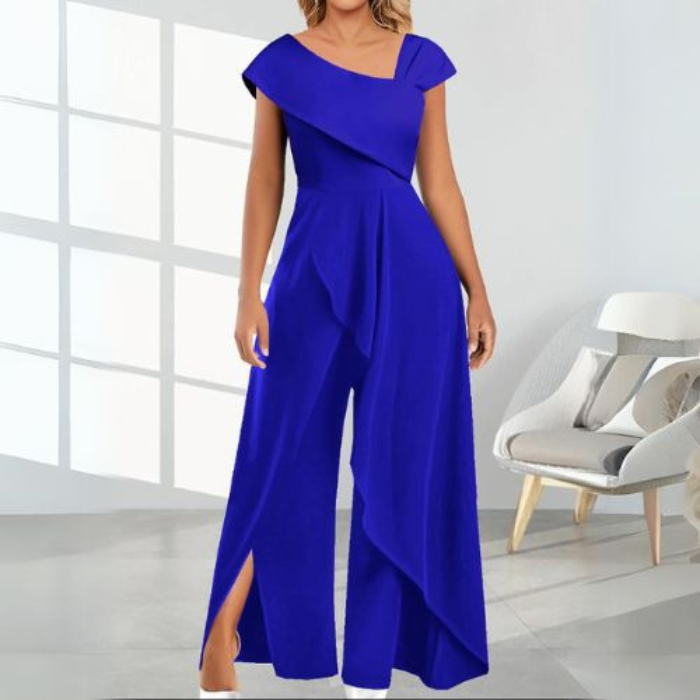 Levoire | Combinaison Asymétrique Élégante Bleu