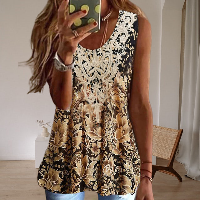 Levoire | Haut à motif floral Khaki