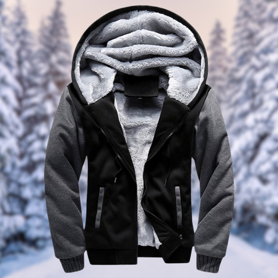 Levoire | Veste d'hiver avec intérieur doux Nero Grigio