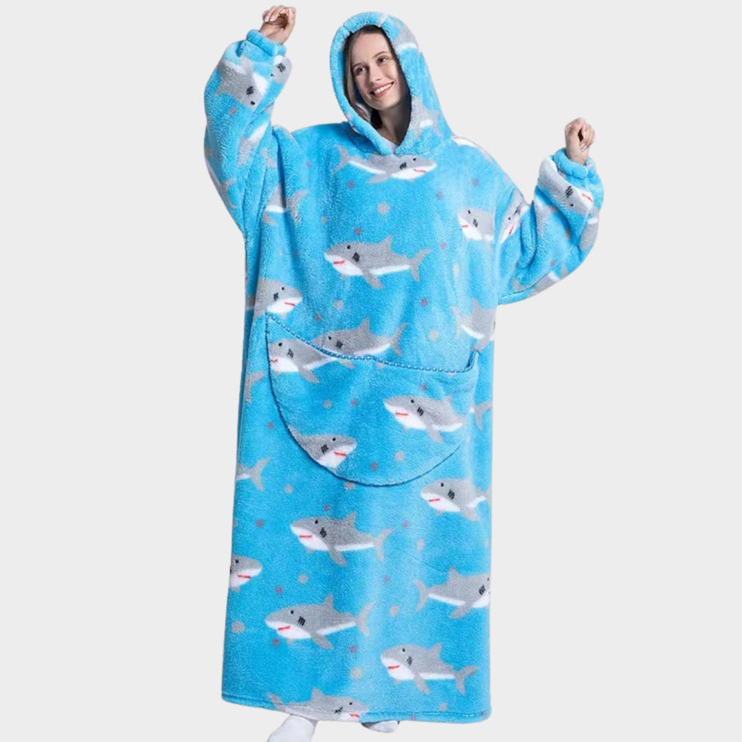 Levoire | Sweatshirt Couverture Requin bleu 1 Taille - 140cm