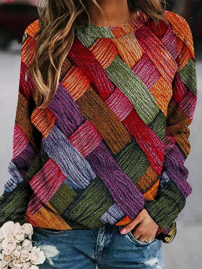 Levoire | Sweatshirt À Imprimé Coloré Orange