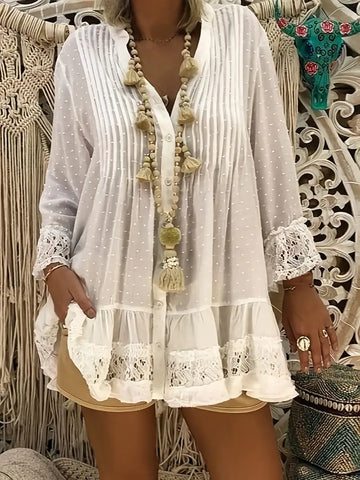 Levoire | Haut En Tricot Pointelle Élégant Blanc