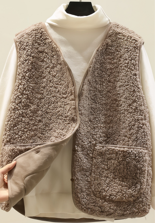 Levoire | Gilet Femme Chaud Pour Un Look Élégant Marron clair