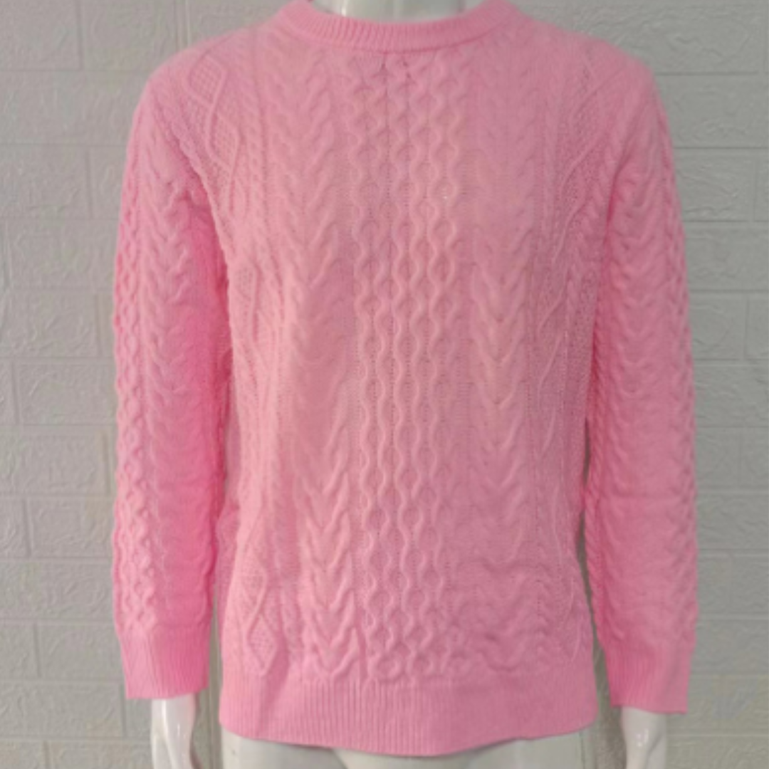Levoire | Pull homme col rond chaud Rose