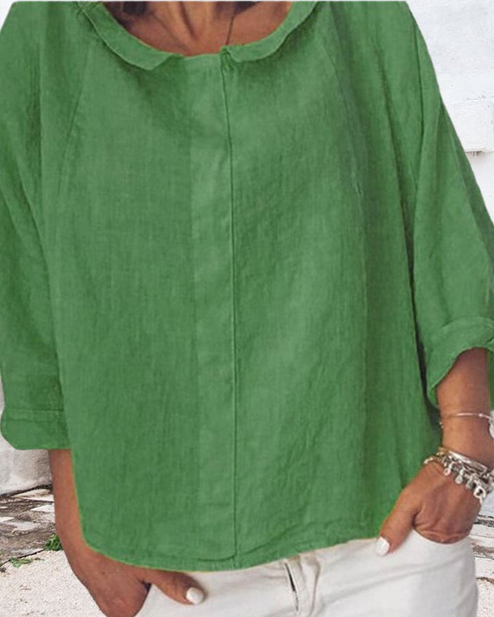 Levoire | Une Chemise À Coupe Décontractée Dans Une Couleur Unie Vert