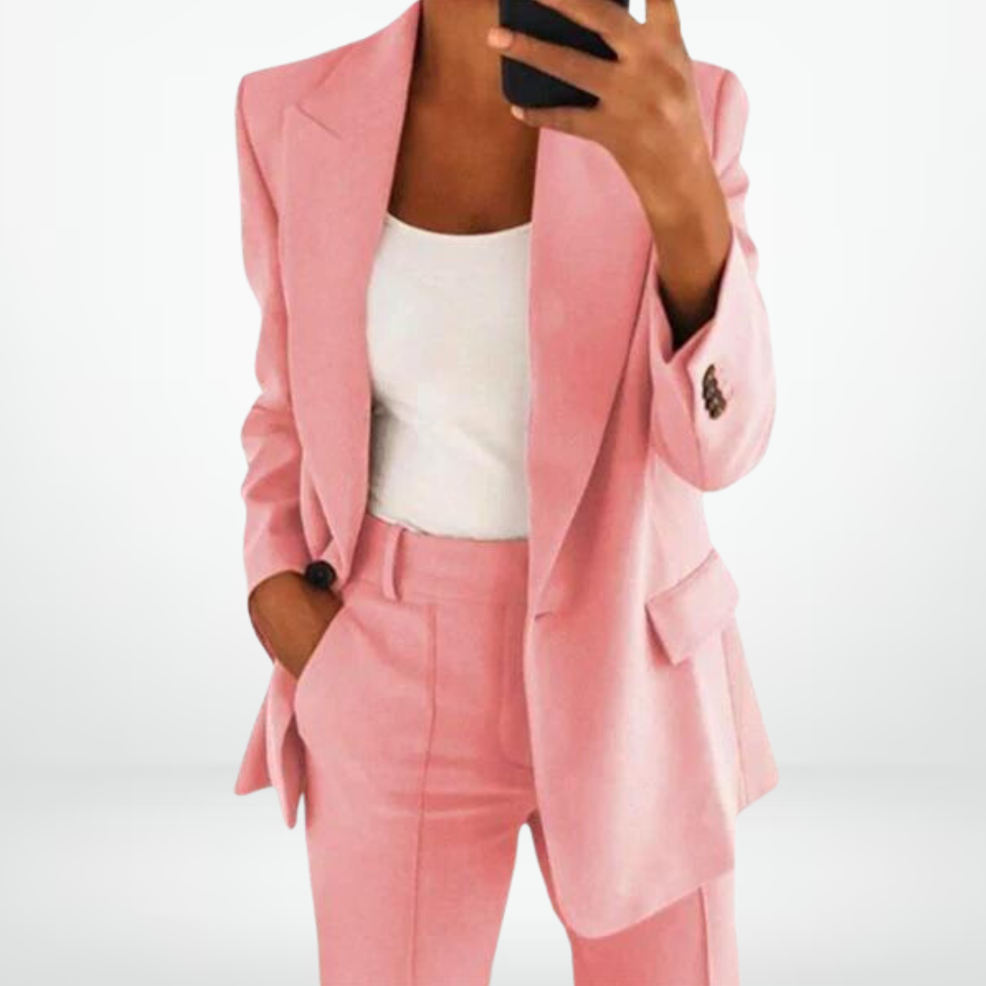 Levoire | Ensemble Blazer Et Pantalon Deux Pièces Rosa
