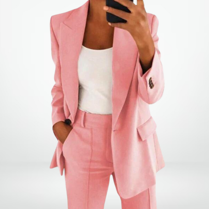 Levoire | Ensemble Blazer Et Pantalon Deux Pièces Rosa