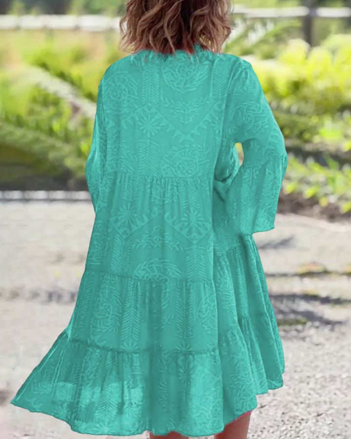 Levoire | Robe Imprimé Boho À Manches Trois Quarts