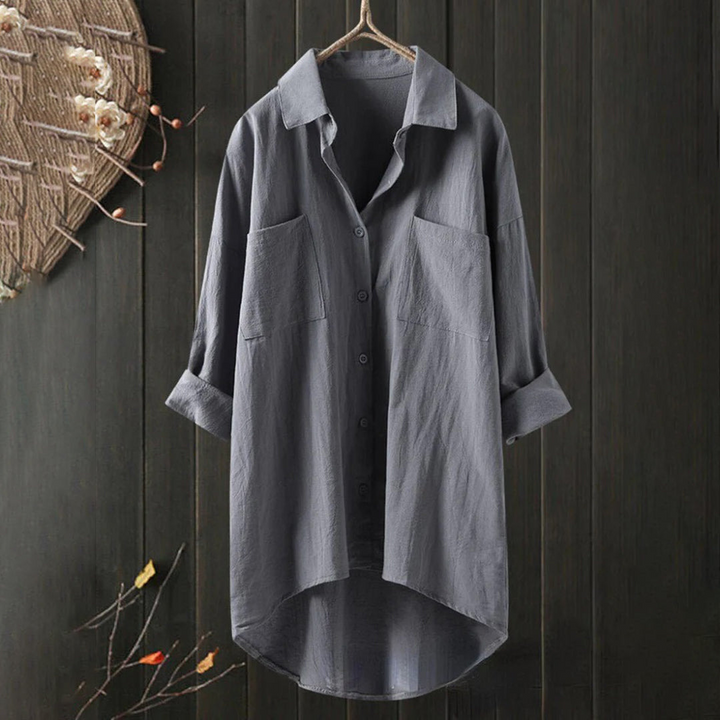 Levoire | Chemise Longue Et Surdimensionnée À Boutons Pour - Femmes - Décontractée Gris