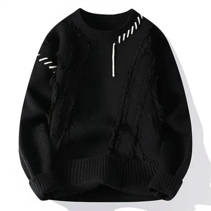 Levoire | Pull pour hommes Patchwork Noir
