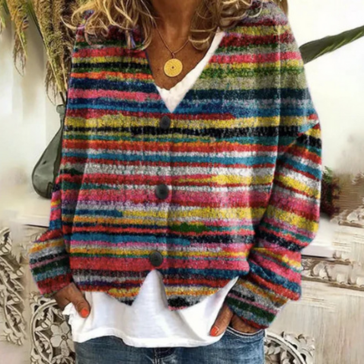 Levoire | Cardigan coloré pour femmes élégant Multicolore