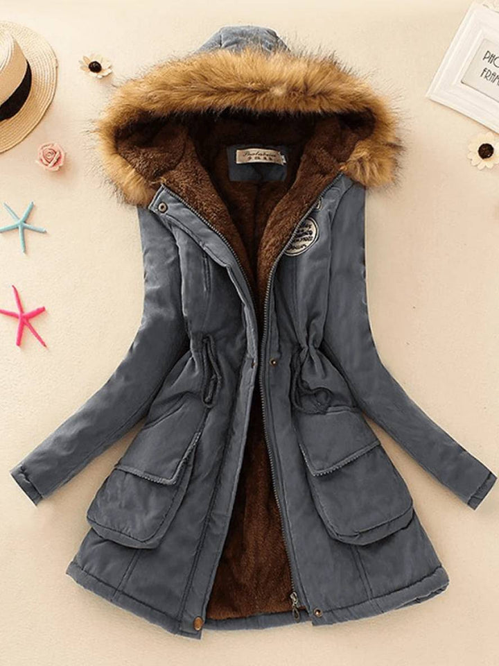 Levoire | Parka Femme En Version Mi-Longue Avec Fermeture Éclair Bleu clair