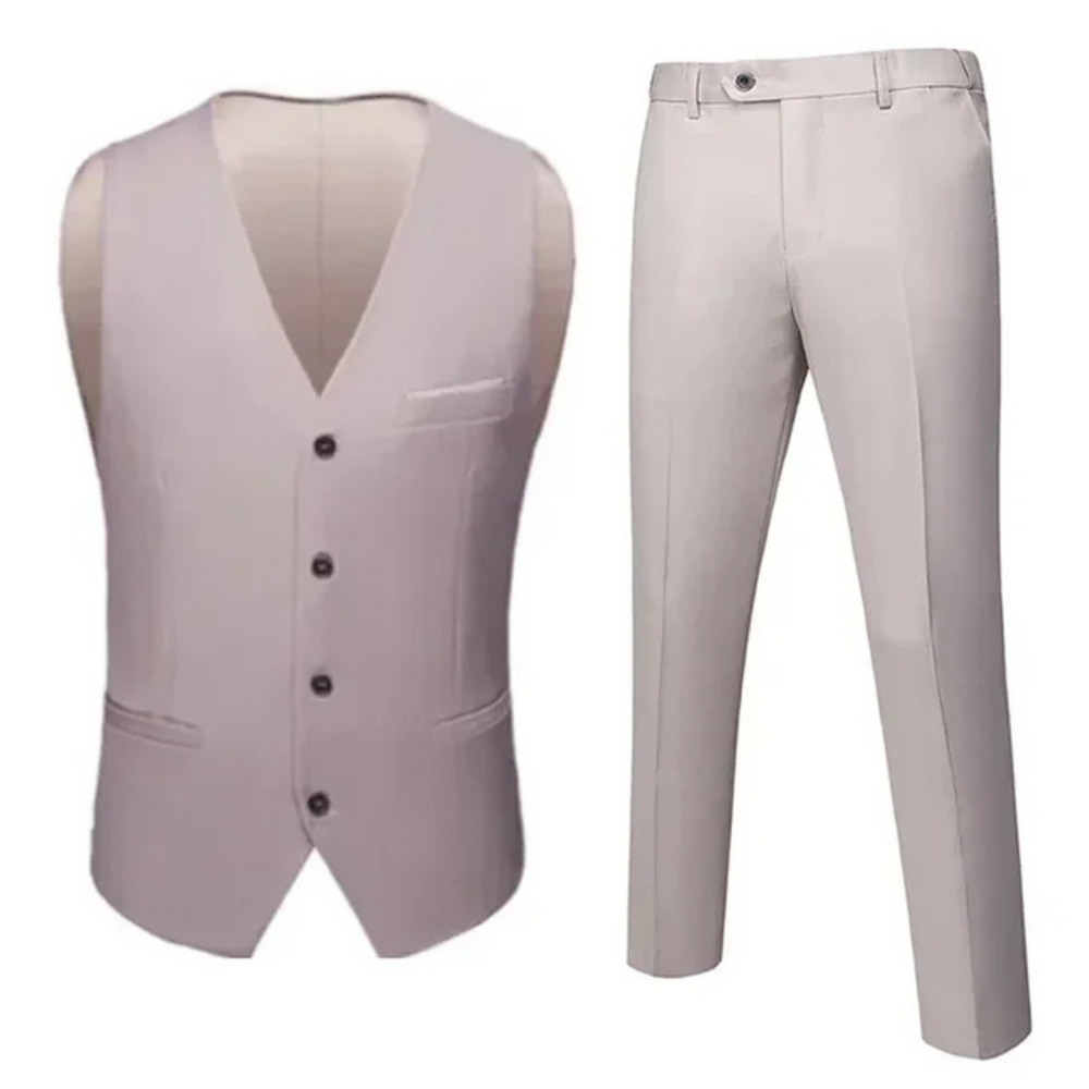 Levoire | Costume Levoire | Gilet Pour Invités De Mariage - Deux Pièces Beige