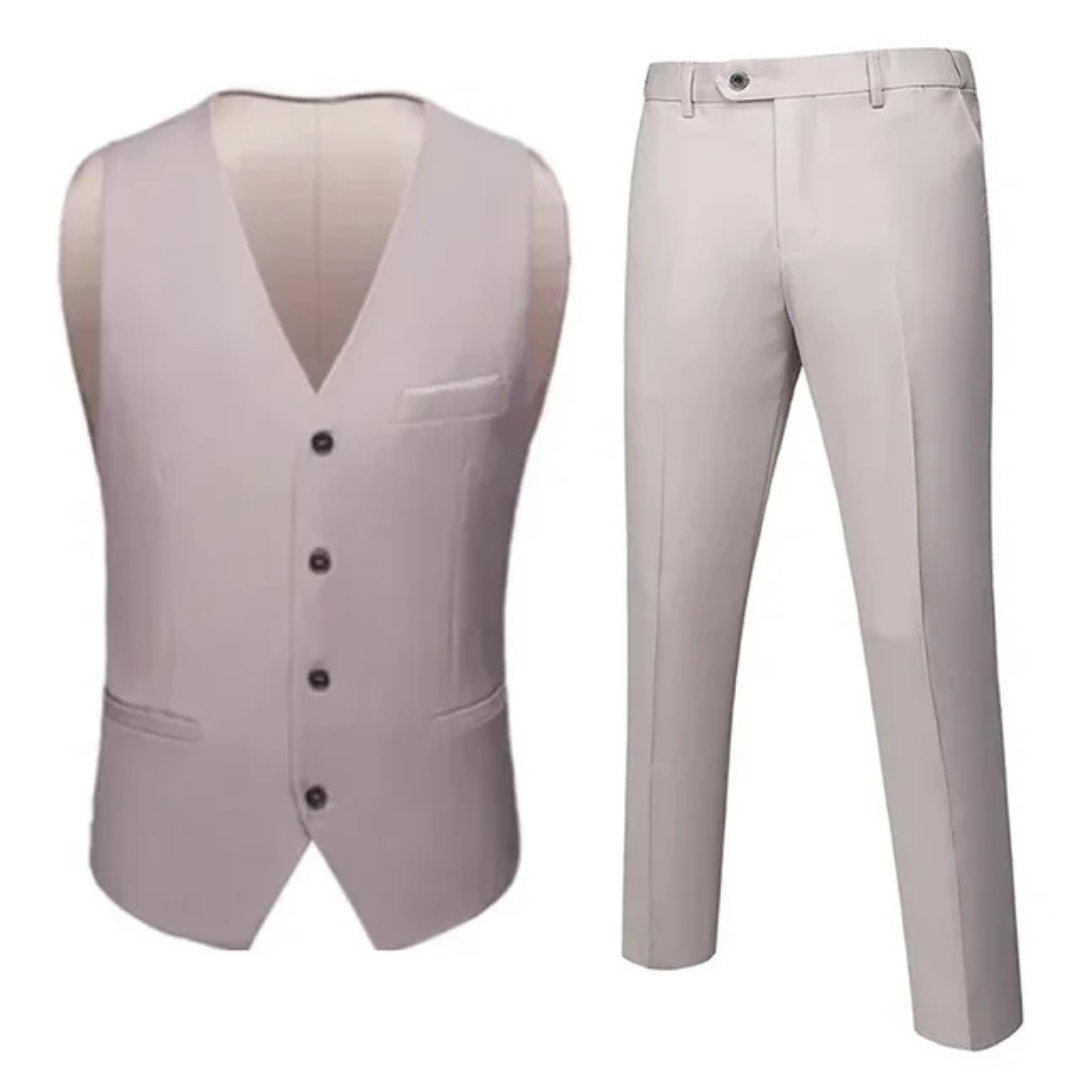 Levoire | Costume Levoire | Gilet Pour Invités De Mariage - Deux Pièces Beige