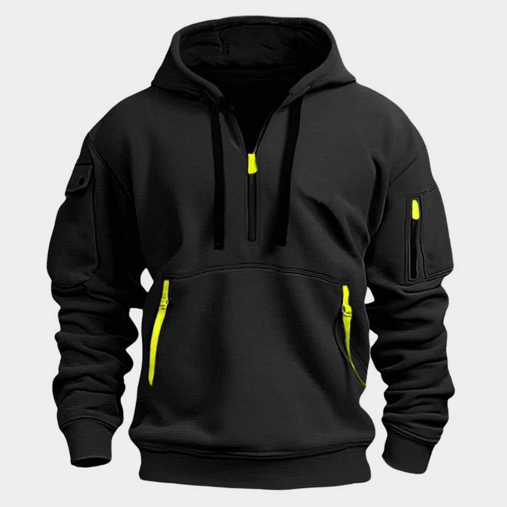 Levoire | Veste À Capuche Confortable Premium De Qualité Noir