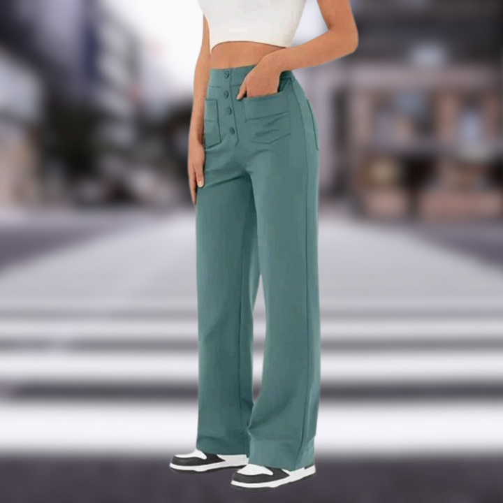 Levoire | Pantaloni à taille haute extensibles Verde