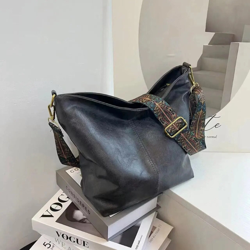 Levoire | Sac à main élégant Vintage pour femmes Style intemporel Répartition spacieuse Gris