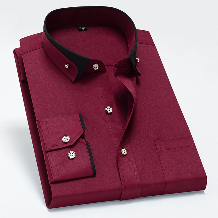 Levoire | Chemise Élégante À Manches Longues Pour Hommes Rot