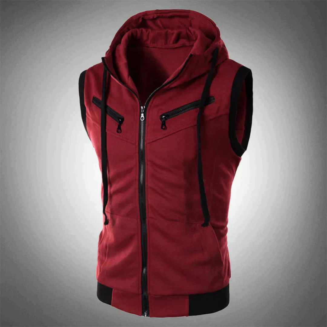 Levoire | Vest Avec Capuche Hommes Chaud Sans Manches