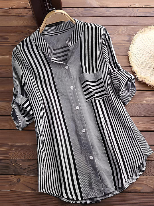 Levoire | Chemise Rayée Noir et Blanc