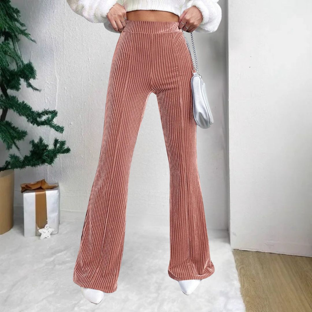 Levoire | Pantalons Évasés En Velours Pour Femmes Rosa