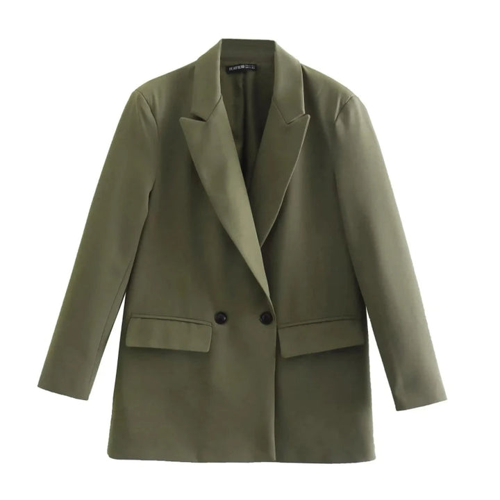 Levoire | Blazer Double Boutonné Élégant Pour Femmes vert olive