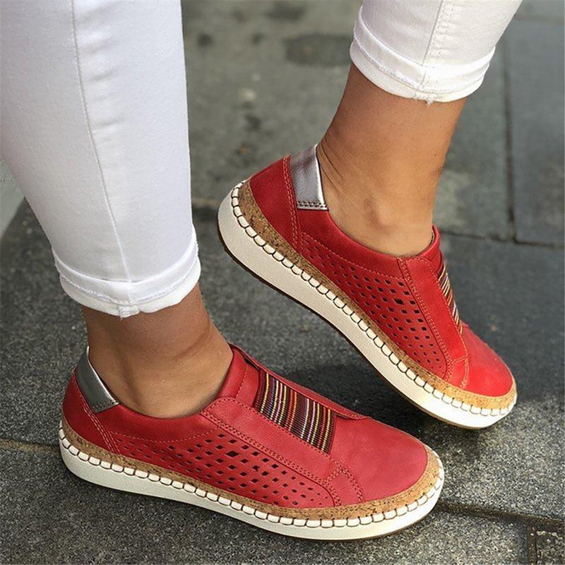 Levoire | Chaussures Pour Femmes Avec Fermeture Élastique Sneakers Rot