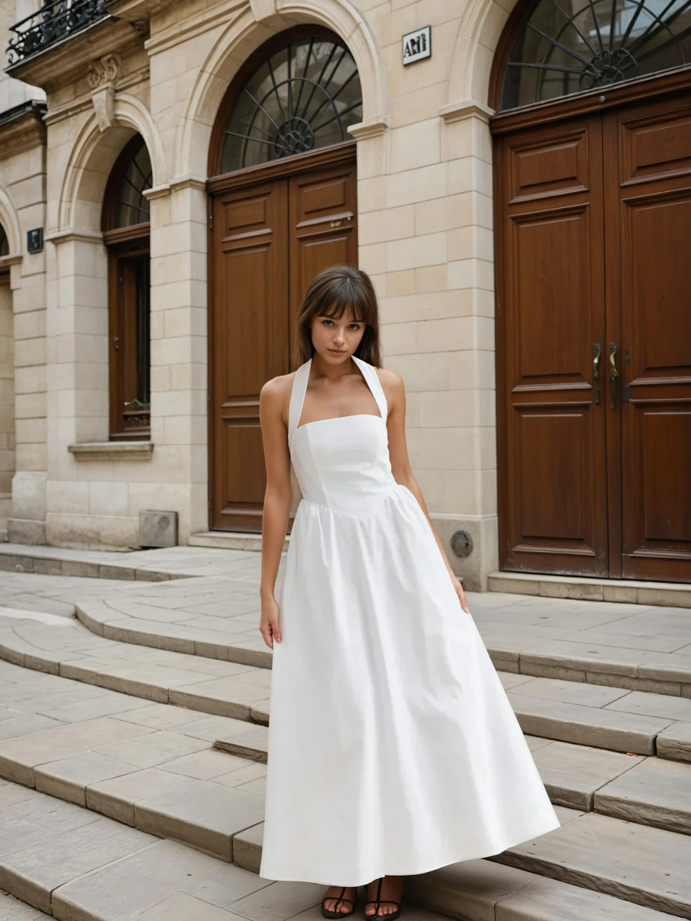 Levoire | Robe Longue A-Ligne En Coton Et Dentelle De Lin Élégante