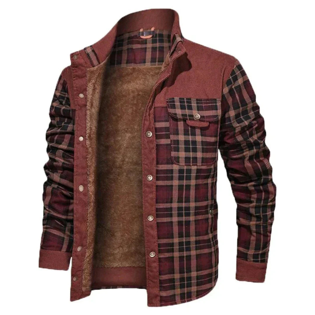 Levoire | Veste chaude pour hommes à fermeture éclair Rouge 2