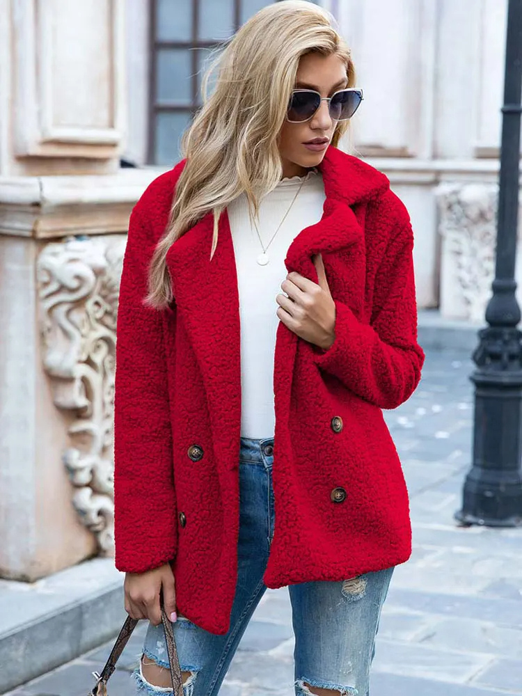 Levoire | Veste Teddy Chaude Et Tendance Rot