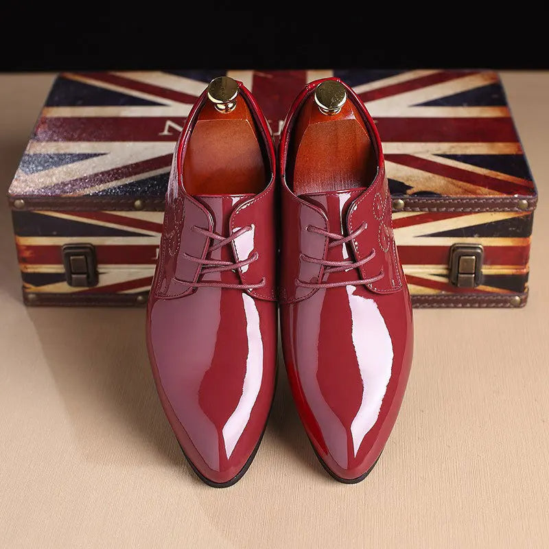Levoire | Brogues Rétro Brillants Pour Hommes rouge