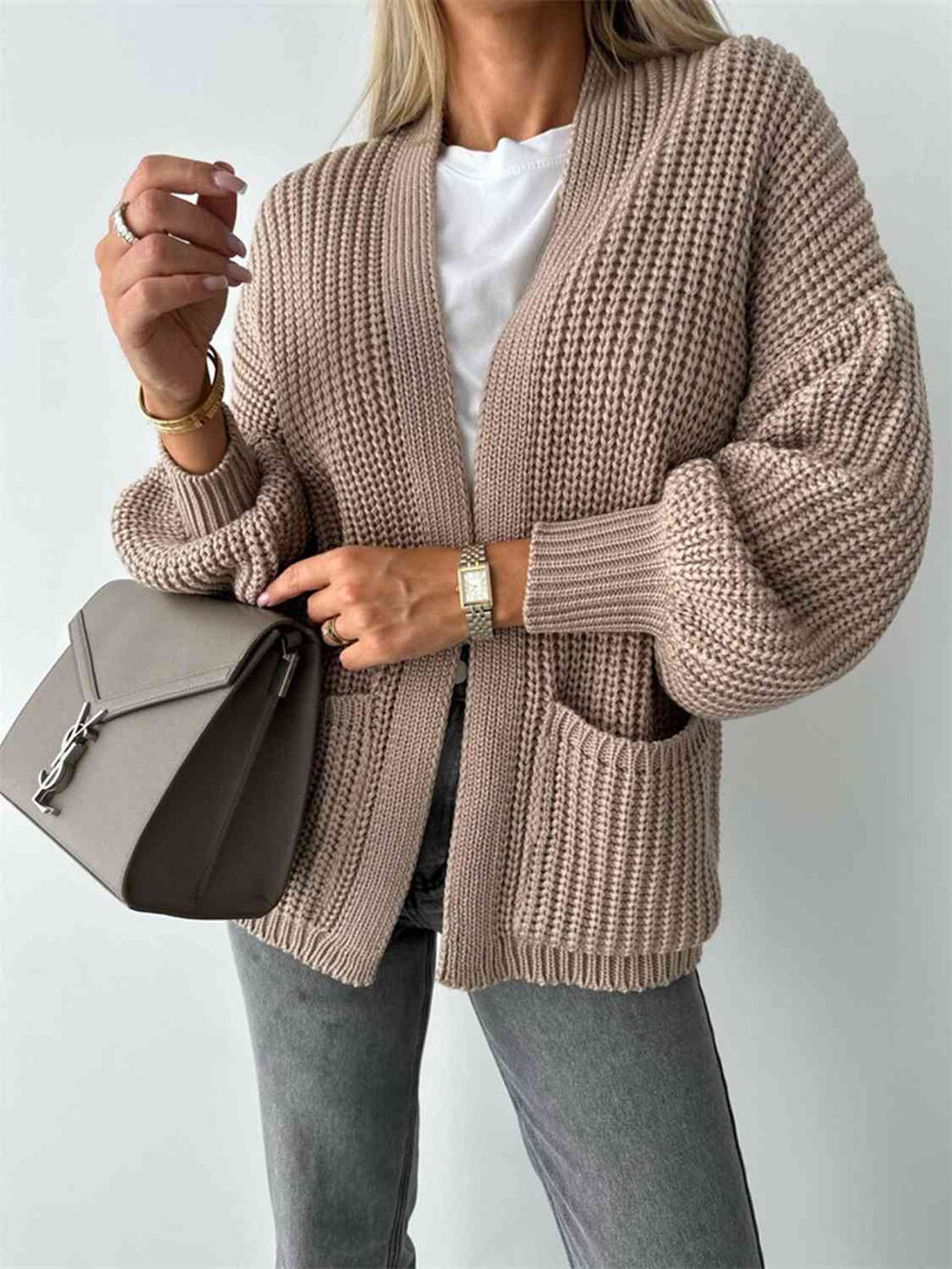 Levoire | Cardigan À Front Ouvert Avec Épaules Tombantes Pour Une Allure Décontractée