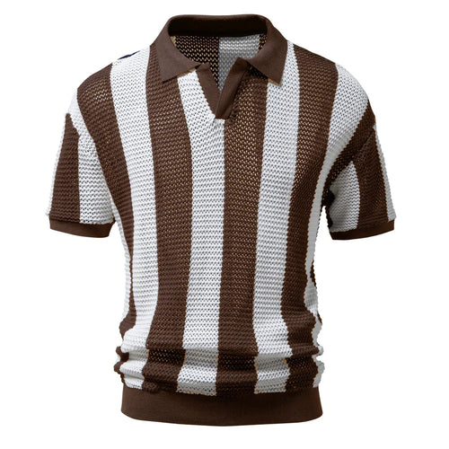 Levoire | Rayé & Breathable Polo Shirt
