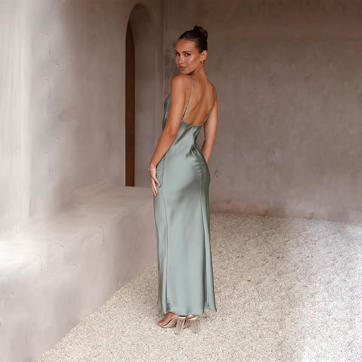 Levoire | Robe Dos Nu Satinée Élégante