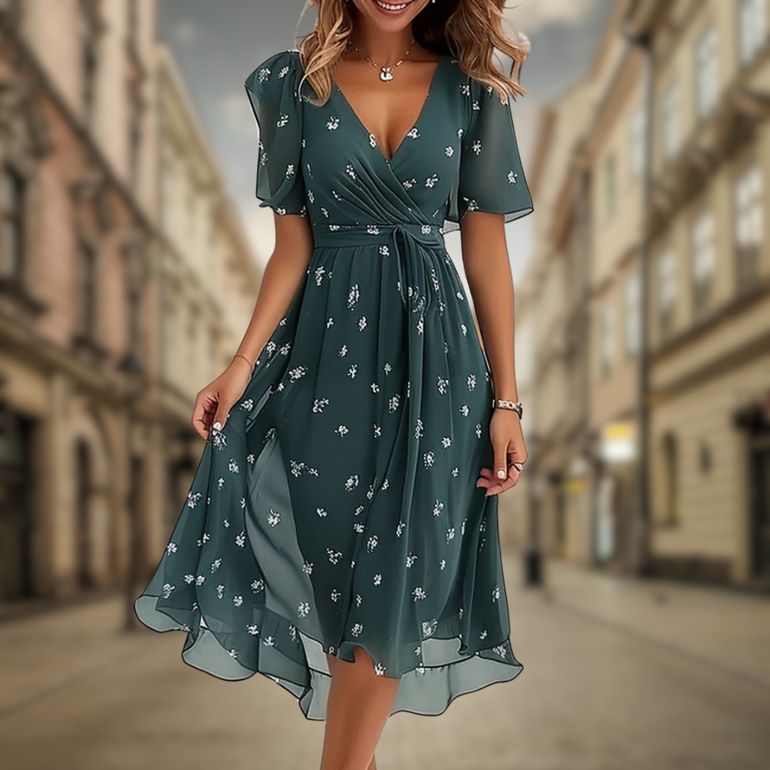 Levoire | Robe légère de soirée Vert Foncé
