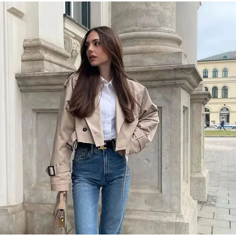 Levoire | Manteau Trench Court Décontracté