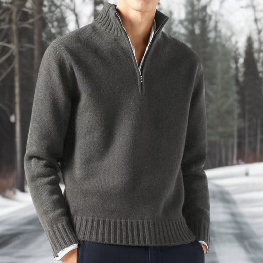 Levoire | Chaud Tricot Pull FR Hommes Gris