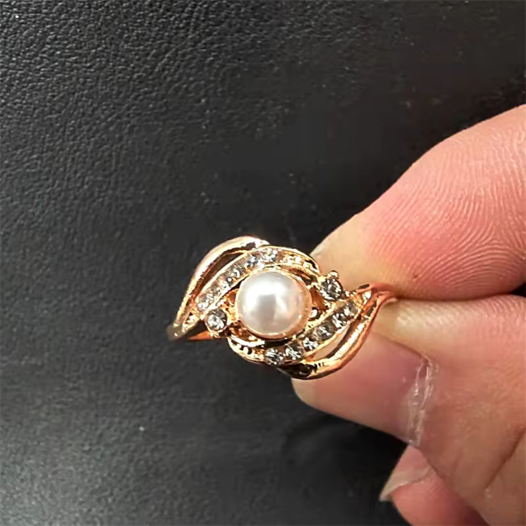Levoire | Bague Élégante Perle Et Diamant Or Gold