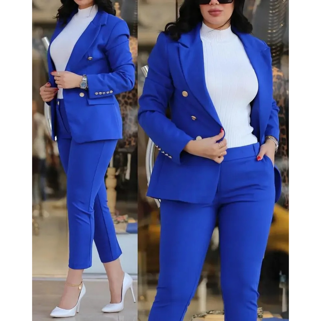 Levoire | Blazer Et Ensemble De Pantalon Pour Femmes Bleu