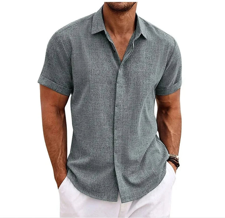 Levoire | Chemise en lin pour hommes Gris