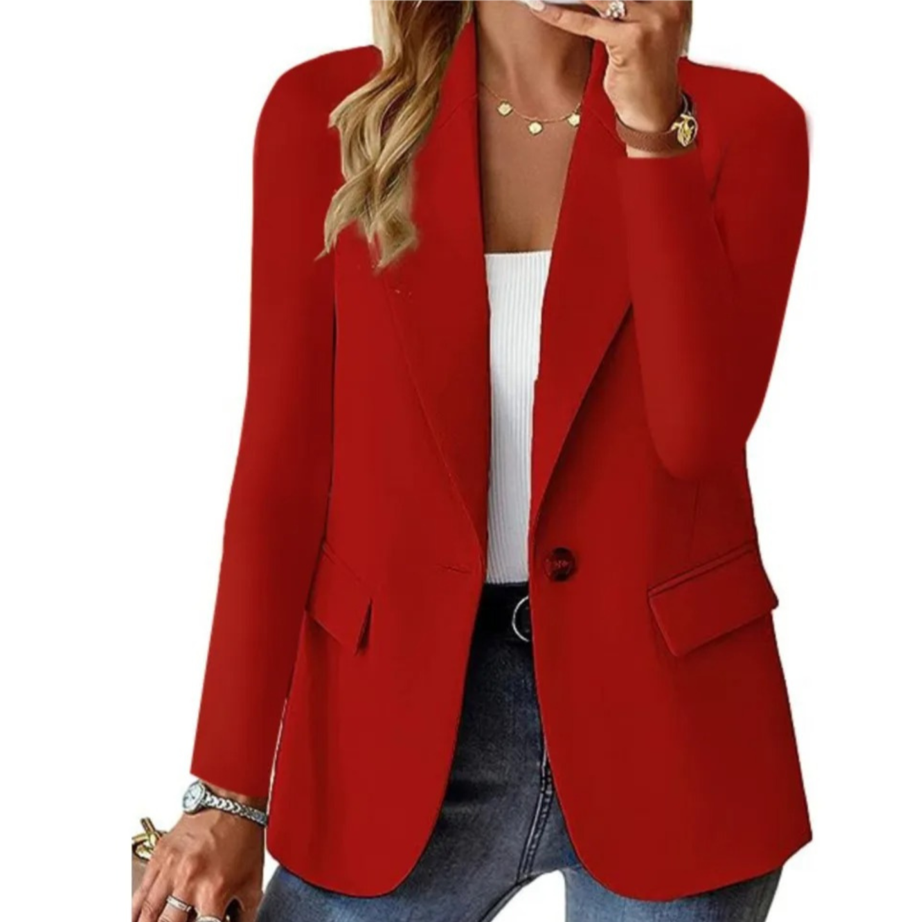 Levoire | Blazer Long FR Femmes Chic Et Légant Rot