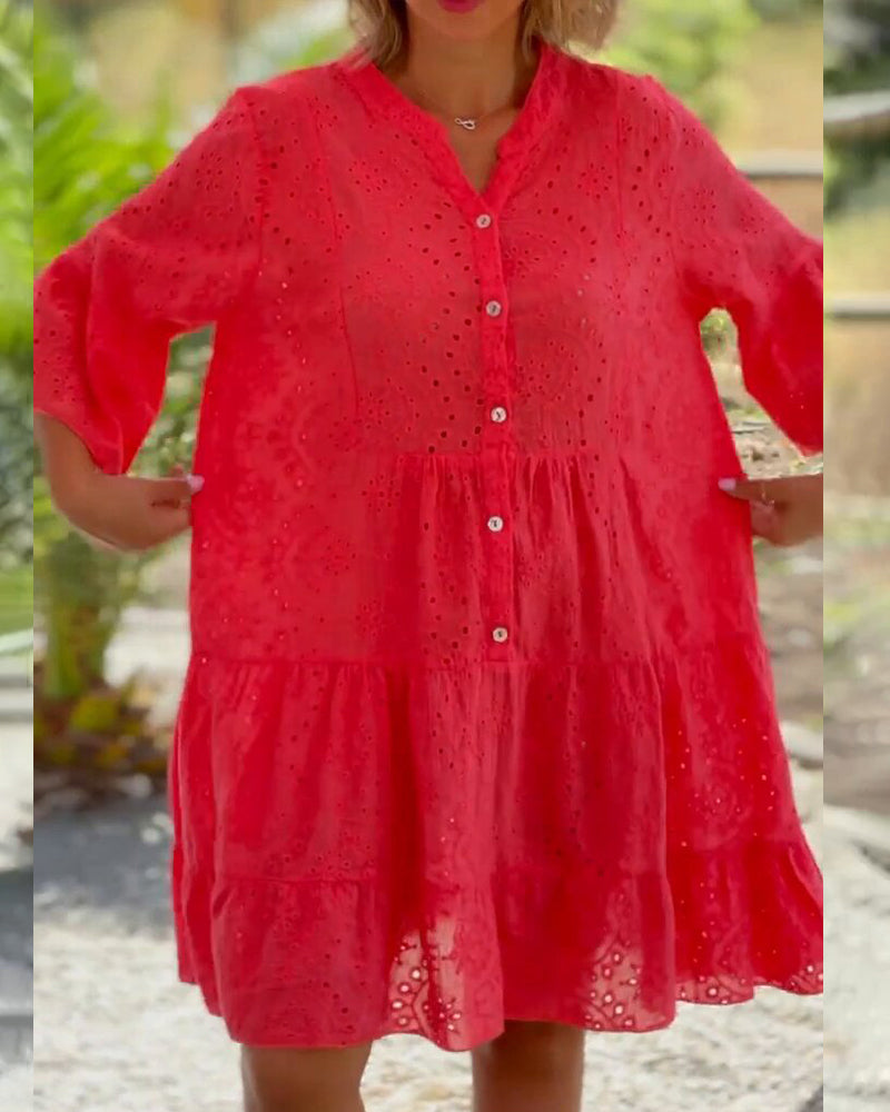 Levoire | Robe d'été fluide pour femme - Rouge
